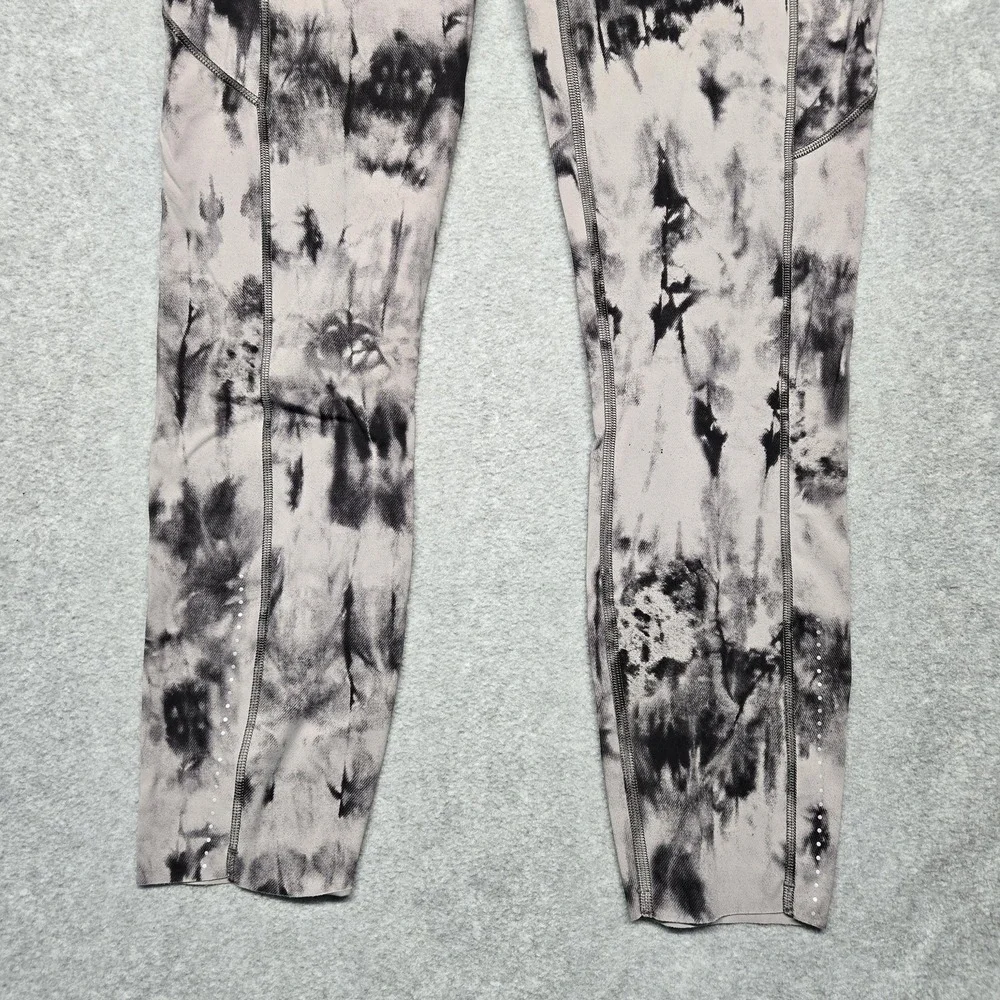 Lululemon Leggings Womens 8 Gray Tie Dye High Rise Ankle Pockets Athletic‎ Yoga